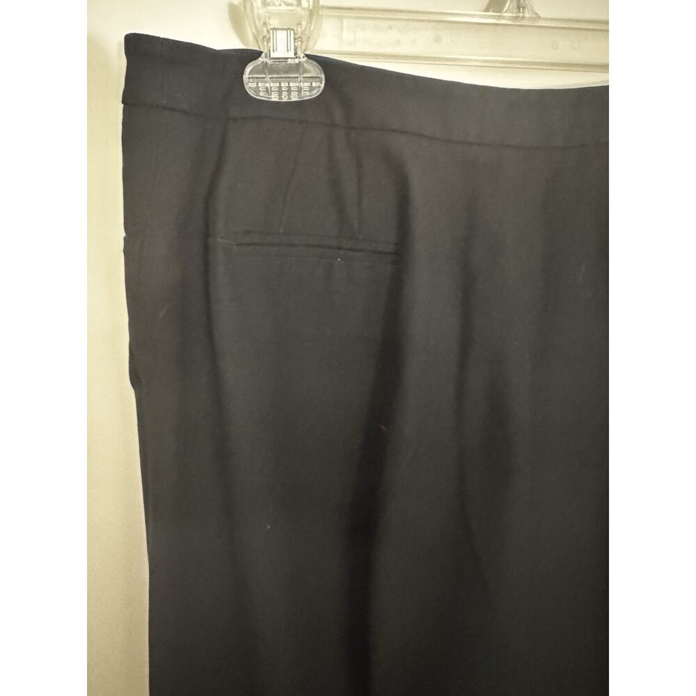 LOFT Dress Pants Womens Sz 14 Black Wide Leg Full Length Office Work Business - Picture 4 of 9